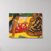 Paul Gauguin - Tahitiaanse vrouwen / Parau API Canvas Afdruk (Voorkant)