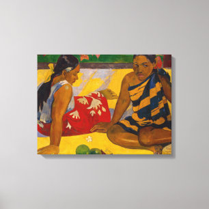 Paul Gauguin - Tahitiaanse vrouwen / Parau API Canvas Afdruk