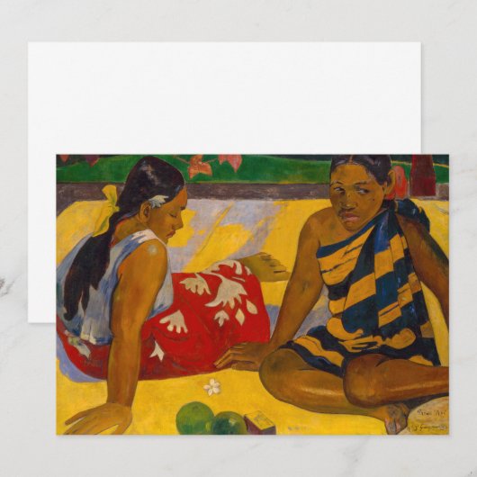 Paul Gauguin - Tahitiaanse vrouwen / Parau API Kaart (Voorkant / Achterkant)