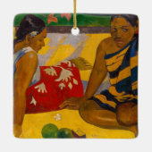 Paul Gauguin - Tahitiaanse vrouwen / Parau API Keramisch Ornament (Achterkant)
