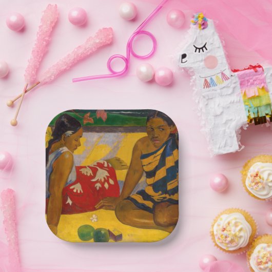 Paul Gauguin - Tahitiaanse vrouwen / Parau API Papieren Bordje (Feest)