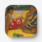 Paul Gauguin - Tahitiaanse vrouwen / Parau API Papieren Bordje (Voorkant)