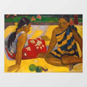 Paul Gauguin - Tahitiaanse vrouwen / Parau API Raamsticker