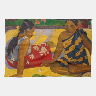Paul Gauguin - Tahitiaanse vrouwen / Parau API Theedoek