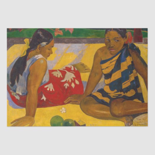 Paul Gauguin - Tahitiaanse vrouwen / Parau API Tissuepapier (Voorkant)