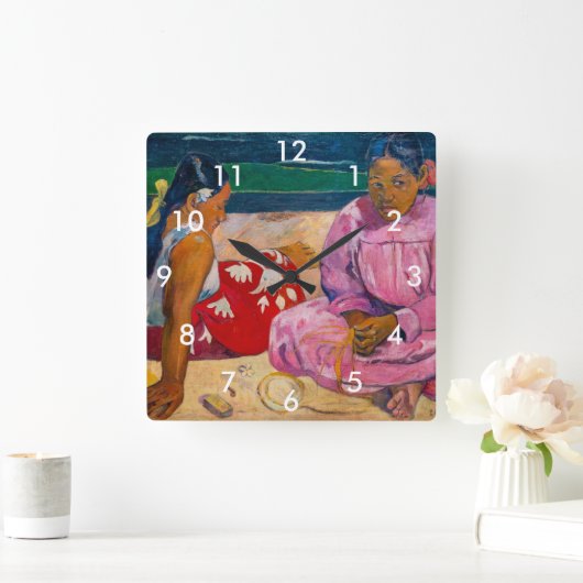 Paul Gauguin - Tahitiaanse vrouwen Vierkante Klok (Huis)