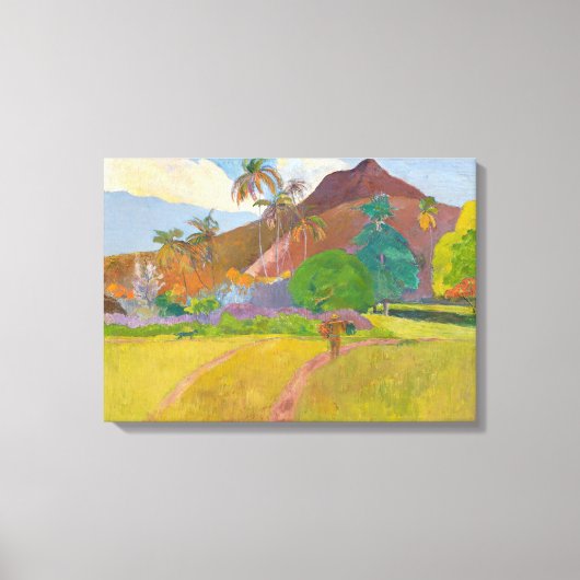 Paul Gauguin - Tahitian Landscape Canvas Afdruk (Voorkant)