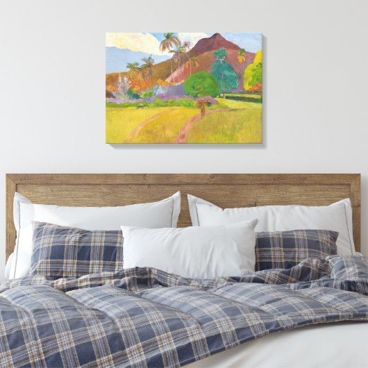 Paul Gauguin - Tahitian Landscape Canvas Afdruk (Insitu (Slaapkamer))