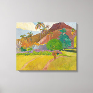 Paul Gauguin - Tahitian Landscape Canvas Afdruk