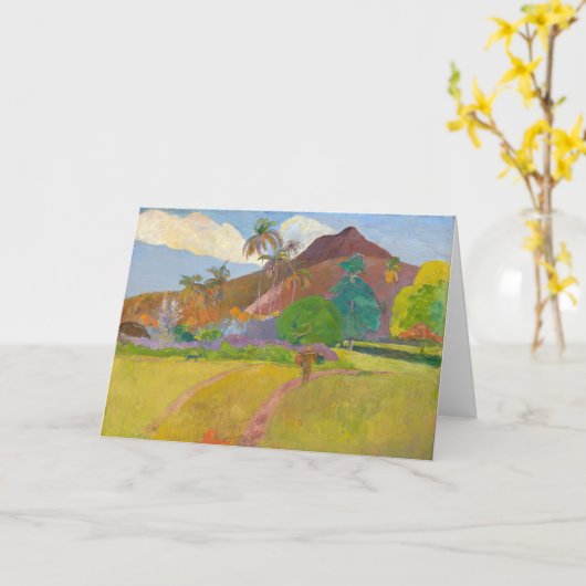 Paul Gauguin - Tahitian Landscape Kaart (Gele Bloem)