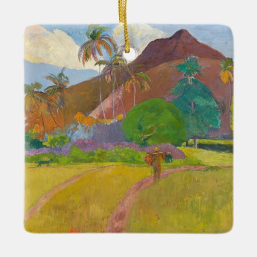 Paul Gauguin - Tahitian Landscape Keramisch Ornament (Voorkant)