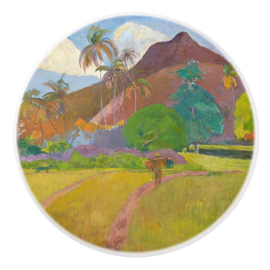 Paul Gauguin - Tahitian Landscape Keramische Knop (Voorkant)