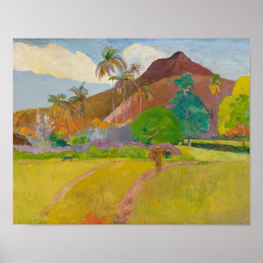Paul Gauguin - Tahitian Landscape Poster (Voorkant)