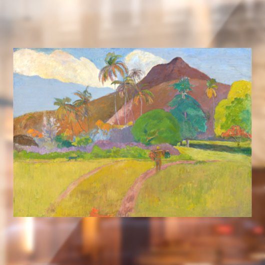 Paul Gauguin - Tahitian Landscape Raamsticker (Vel 2)