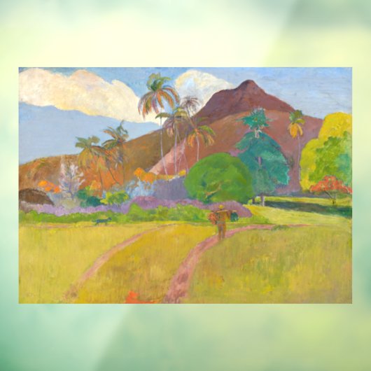 Paul Gauguin - Tahitian Landscape Raamsticker (Vel 3)