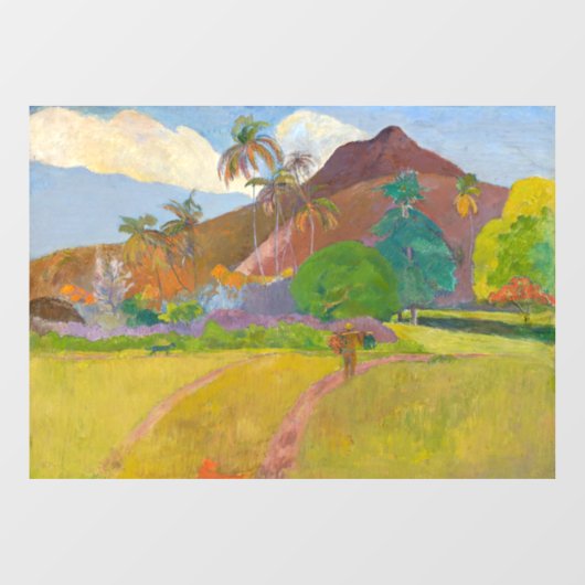 Paul Gauguin - Tahitian Landscape Raamsticker (Vel)