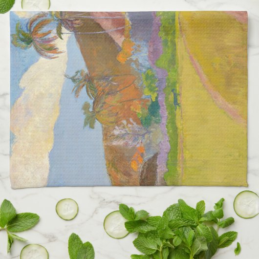 Paul Gauguin - Tahitian Landscape Theedoek (Gevouwen)