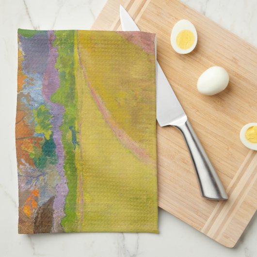 Paul Gauguin - Tahitian Landscape Theedoek (Quarter Fold)