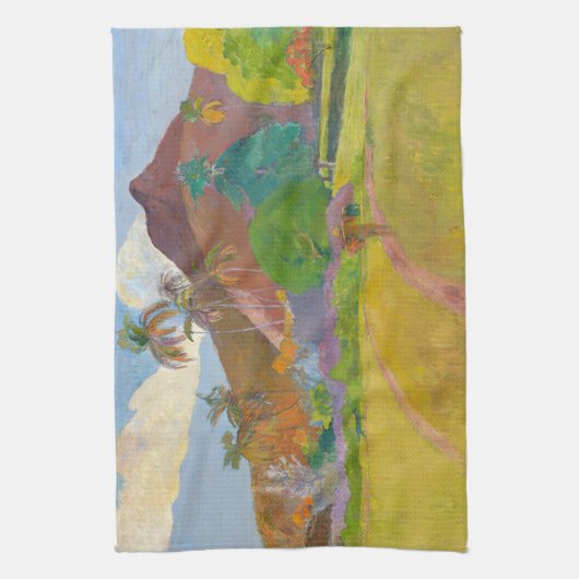 Paul Gauguin - Tahitian Landscape Theedoek (Verticaal)