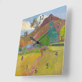 Paul Gauguin - Tahitian Landscape Vierkante Klok (Hoek)