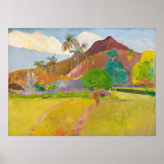 Paul Gauguin Tahitian Landschap Poster (Voorkant)