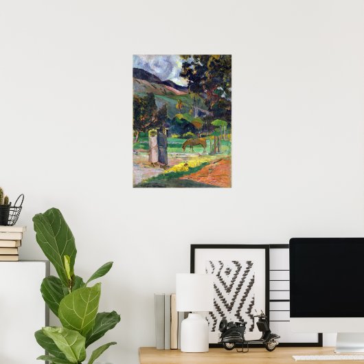 Paul Gauguin Tahitian Landschap Poster (Thuiskantoor)