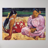 Paul Gauguin Tahitian Vrouwen op het strand Poster (Voorkant)