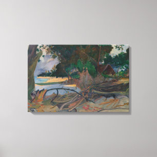 Paul Gauguin - Te burao - De Hibiscus-boom Canvas Afdruk