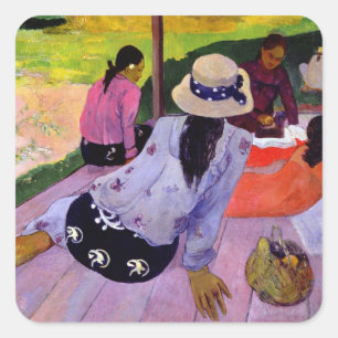 Paul Gauguin The Siesta, 1891-2 (olie op doek) Vierkante Sticker