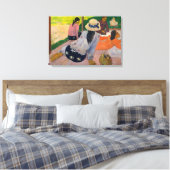 Paul Gauguin - The Siesta Canvas Afdruk (Insitu (Slaapkamer))