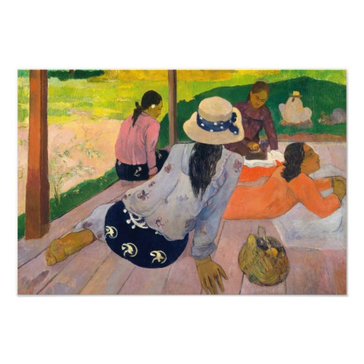 Paul Gauguin - The Siesta Foto Afdruk (Voorkant)