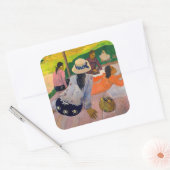 Paul Gauguin - The Siesta Vierkante Sticker (Envelop)