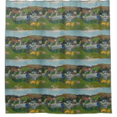 Paul Gauguin The Swineherd Douchegordijn (Voorkant)