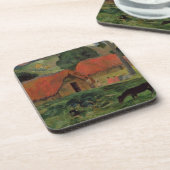 Paul Gauguin | The Three Huts, Tahiti, 1891-92 (oi Bier Onderzetter (Linkerzijde)