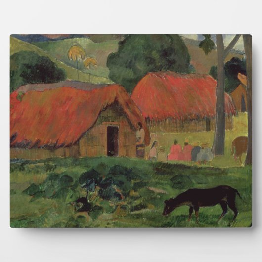 Paul Gauguin | The Three Huts, Tahiti, 1891-92 (oi Fotoplaat (Voorkant)