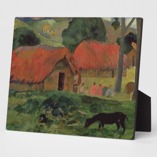 Paul Gauguin | The Three Huts, Tahiti, 1891-92 (oi Fotoplaat (Zijkant)