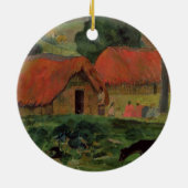 Paul Gauguin | The Three Huts, Tahiti, 1891-92 (oi Keramisch Ornament (Achterkant)