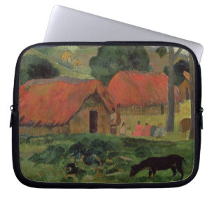Paul Gauguin   The Three Huts, Tahiti, 1891-92 (oi Laptop Sleeve