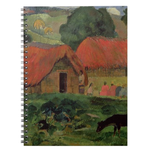 Paul Gauguin | The Three Huts, Tahiti, 1891-92 (oi Notitieboek (Voorkant)