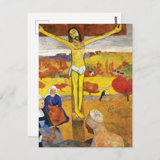 Paul Gauguin The Yellow Christus  Fine Art Briefkaart (Voorkant / Achterkant)