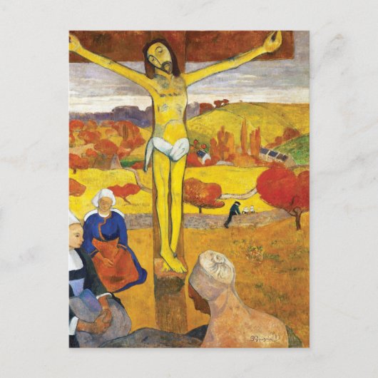 Paul Gauguin The Yellow Christus  Fine Art Briefkaart (Voorkant)