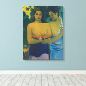 Paul Gauguin - Twee Tahitiaanse vrouwen Canvas Afdruk (Insitu (Houten vloer))