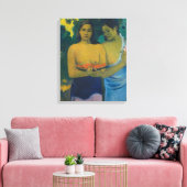 Paul Gauguin - Twee Tahitiaanse vrouwen Canvas Afdruk (Insitu (Woonkamer))