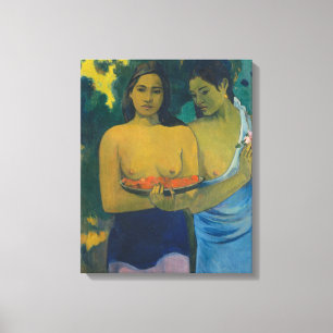 Paul Gauguin - Twee Tahitiaanse vrouwen Canvas Afdruk