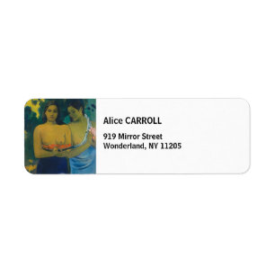 Paul Gauguin - Twee Tahitiaanse vrouwen Etiket