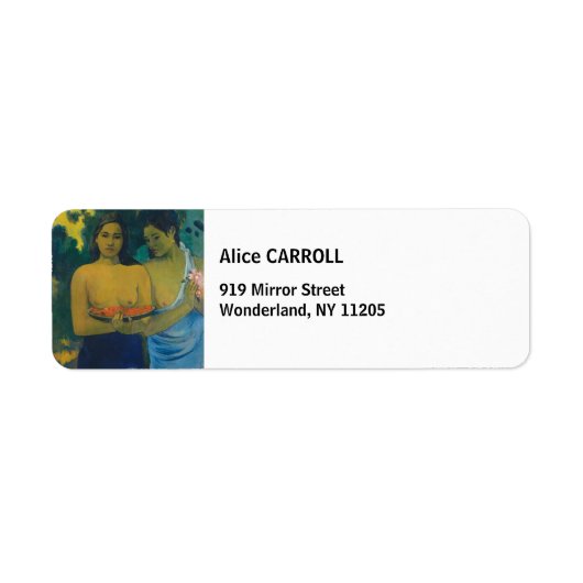 Paul Gauguin - Twee Tahitiaanse vrouwen Etiket (Voorkant)