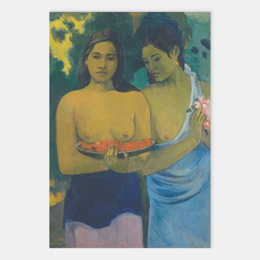 Paul Gauguin - Twee Tahitiaanse vrouwen Inpakpapier Vel