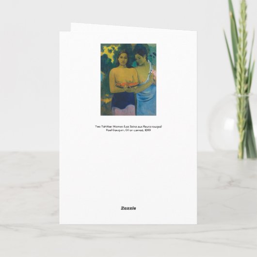 Paul Gauguin - Twee Tahitiaanse vrouwen Kaart (Achterkant)