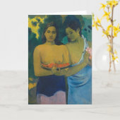 Paul Gauguin - Twee Tahitiaanse vrouwen Kaart (Gele Bloem)
