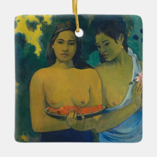 Paul Gauguin - Twee Tahitiaanse vrouwen Keramisch Ornament (Voorkant)